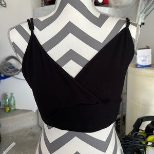 NEW Large Cropped Bralette Black